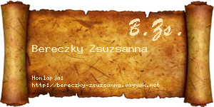 Bereczky Zsuzsanna névjegykártya