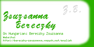 zsuzsanna bereczky business card